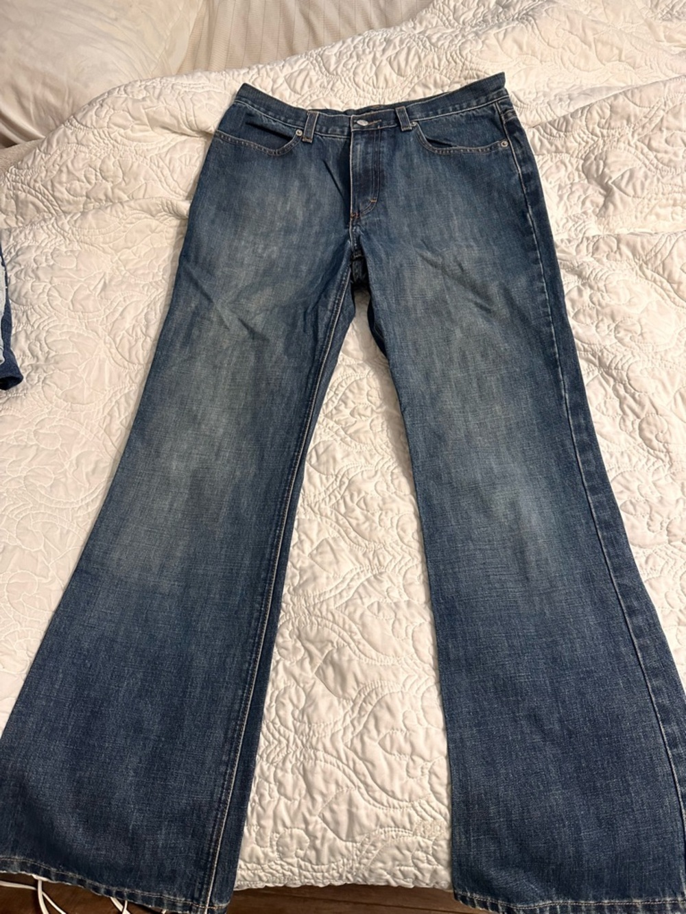 J. Crew Blue Denim Jeans with Contrast Stitching